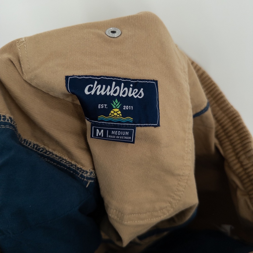Chubbies Corduroy Shorts Mens M Tan 5.5 Inseam Drawstring Prep Retro Casual - Picture 7 of 8